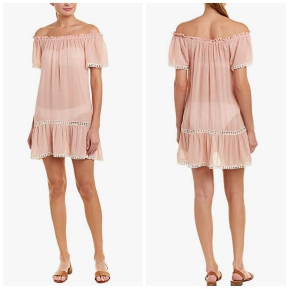 Eberjey Women's Summer of Love Devon Slip On Cover Up Cream Size Small / Medium